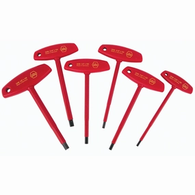 Wiha Tools 33490 6 Piece Insulated Hex SAE T-handle Set