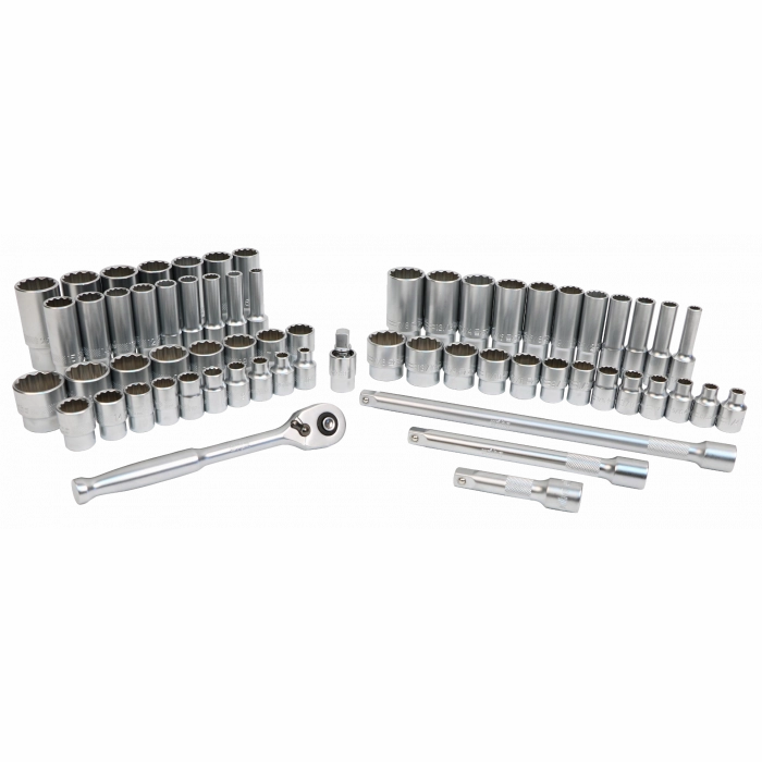 Wiha Tools 33799 63-Piece 3/8 Drive MM and SAE Socket Set