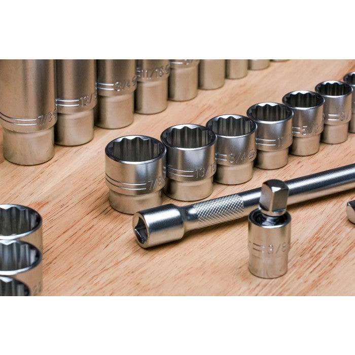 Wiha Tools 33799 63-Piece 3/8 Drive MM and SAE Socket Set