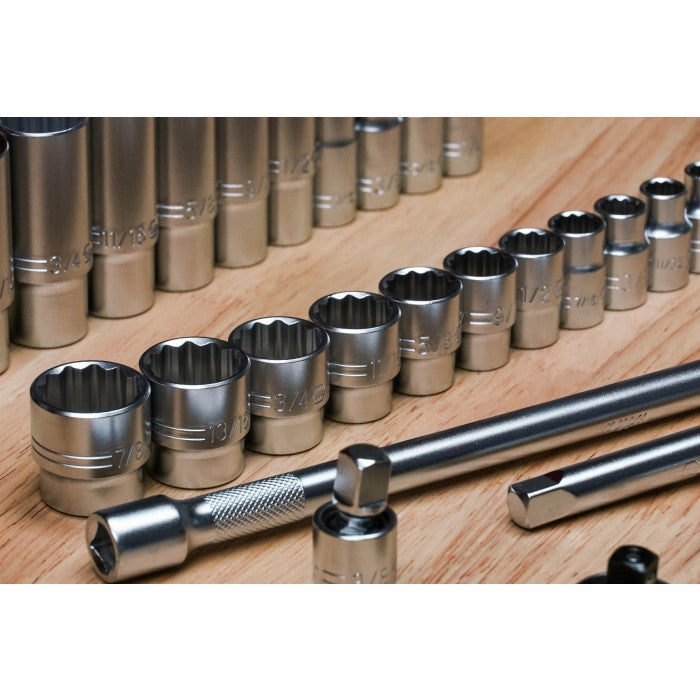 Wiha Tools 33799 63-Piece 3/8 Drive MM and SAE Socket Set
