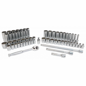 Wiha Tools 33799 63-Piece 3/8 Drive MM and SAE Socket Set