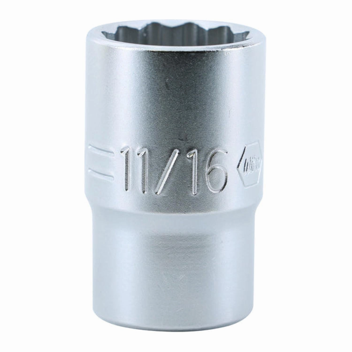 Wiha Tools 33814 12 Point - 1/2" Drive Socket 11/16 Inch