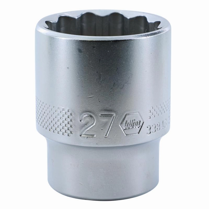 Wiha Tools 33843 1/2 Inch Drive Socket, 12 Point, 27 mm