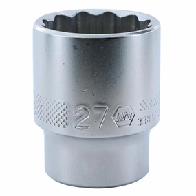 Wiha Tools 33843 1/2 Inch Drive Socket, 12 Point, 27 mm