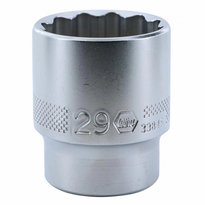 Wiha Tools 33845 1/2 Inch Drive Socket, 12 Point, 29 mm