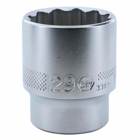 Wiha Tools 33845 1/2 Inch Drive Socket, 12 Point, 29 mm