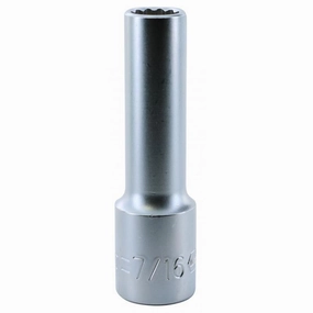 Wiha Tools 33852 1/2 Inch Drive Deep Socket, 12 Point, 7/16 Inch