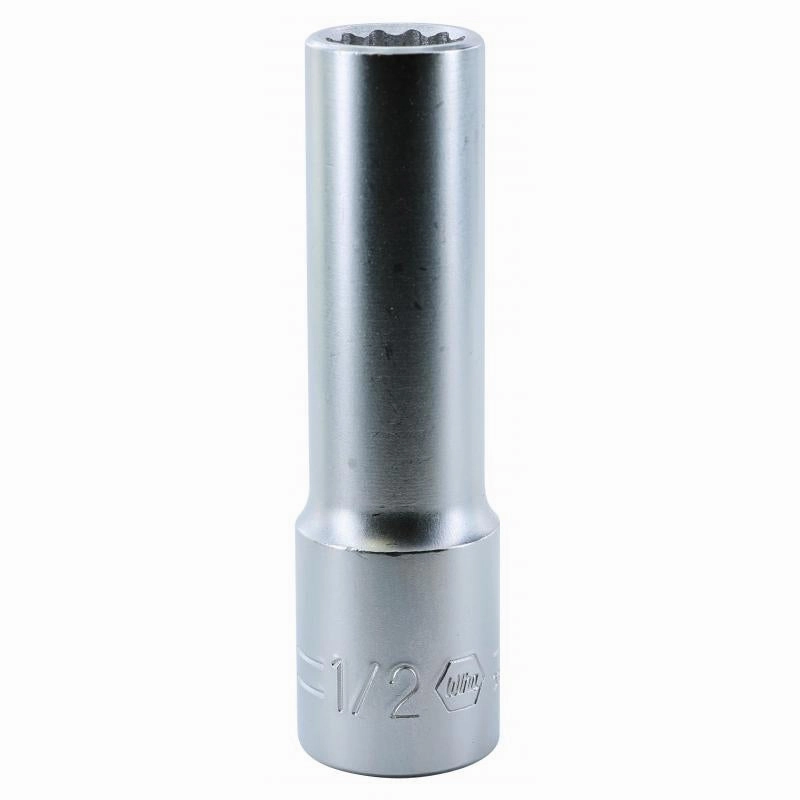Wiha Tools 33853 1/2 Inch Drive Deep Socket, 12 Point, 1/2 Inch