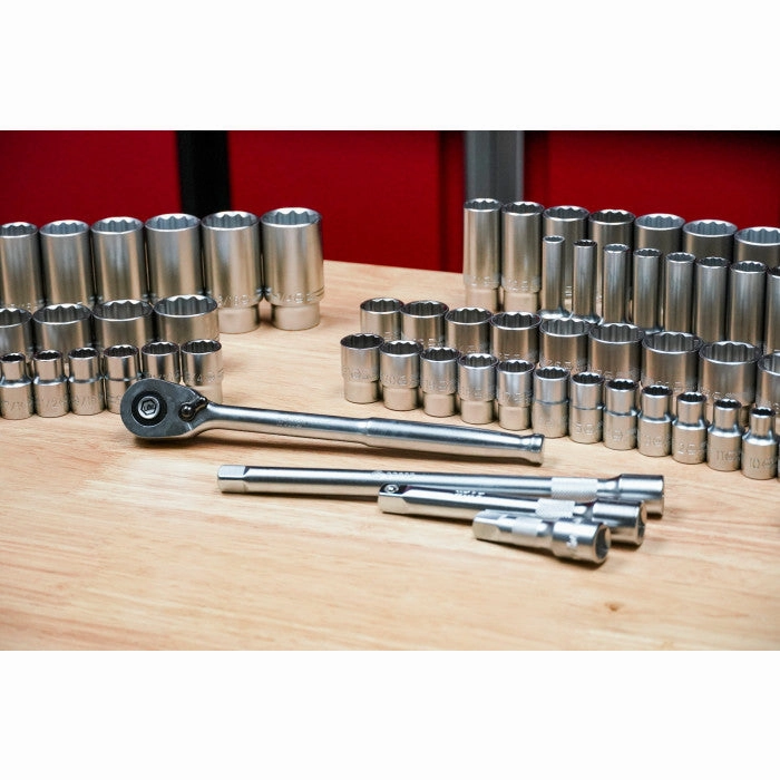 Wiha Tools 33899 84 Piece Professional Socket Set - 1/2 Drive - Metric and SAE
