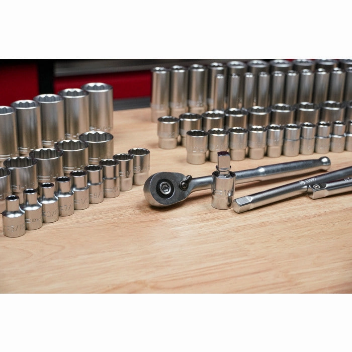 Wiha Tools 33899 84 Piece Professional Socket Set - 1/2 Drive - Metric and SAE