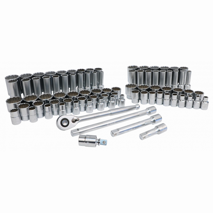 Wiha Tools 33899 84 Piece Professional Socket Set - 1/2 Drive - Metric and SAE