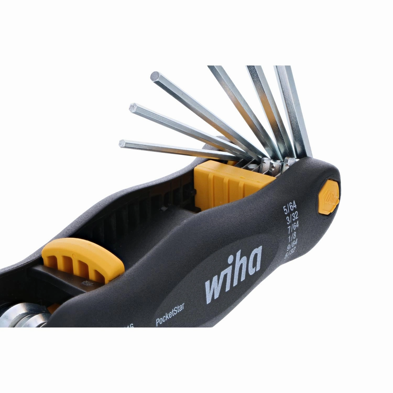 Wiha Tools 35197 PocketStar Fold Out Inch Hex Set, 5/64" - 1/4", 9 Pc.