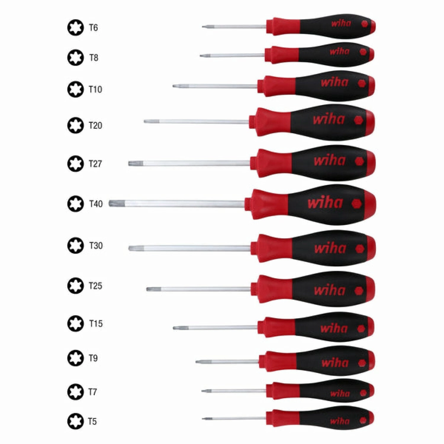 Wiha Tools 36267 12 Piece TORX SoftFinish Driver Set
