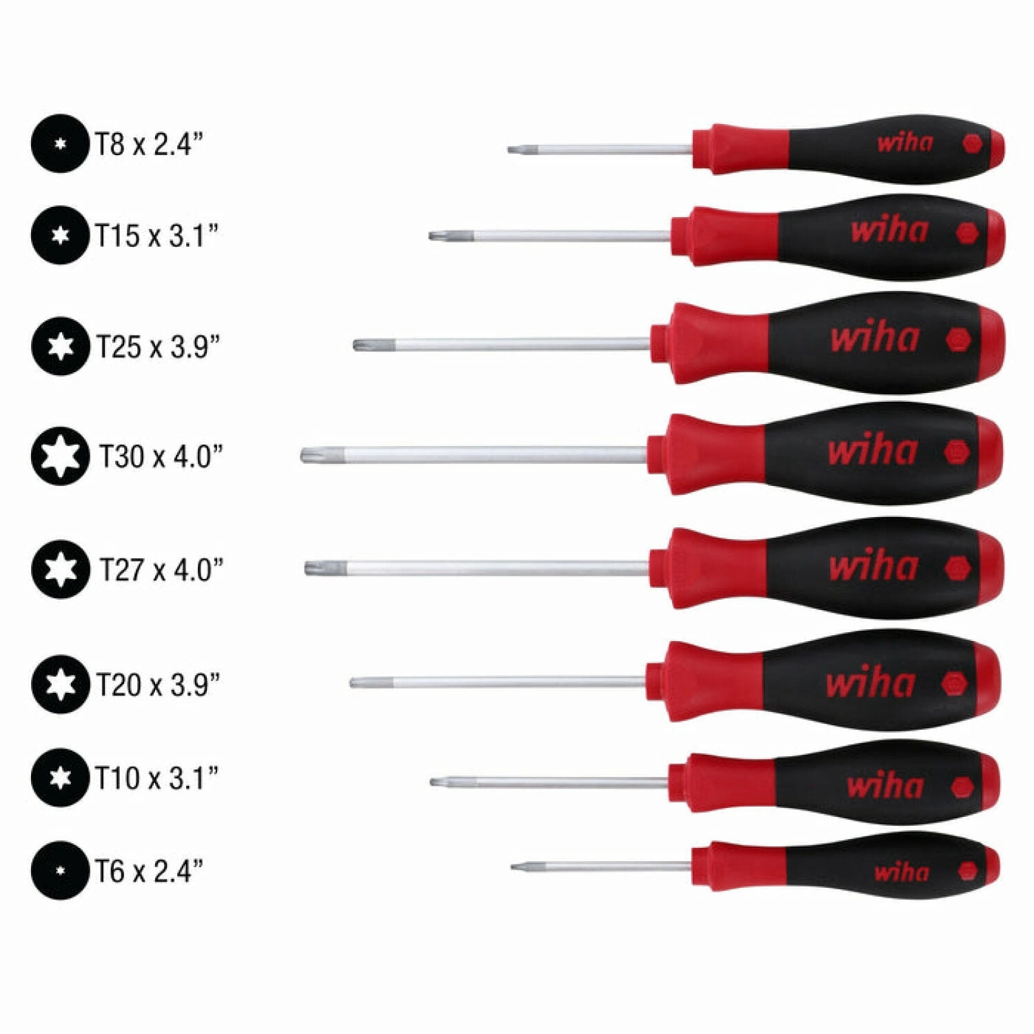 Wiha Tools 36294 8 Piece TORX SoftFinish Driver Set