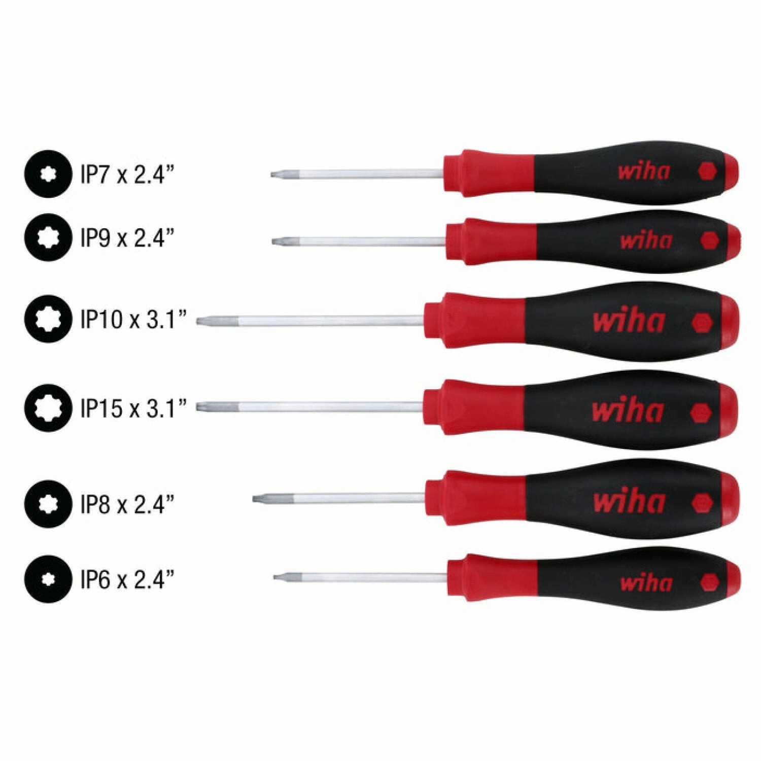 Wiha Tools 36296 6 Piece TORX Plus SoftFinish Driver Set