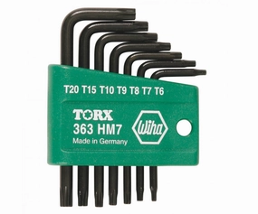 Wiha Tools 36392 T6-T20 TORX L-Keys, 7 Pc. Set