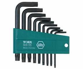 Wiha Tools 36393 Security TORX L - Key Set, T8s - T40s, 9 Pc.