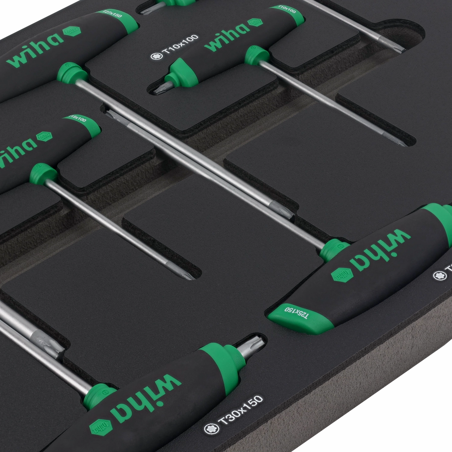 Wiha Tools 36489 Torx T-Handle Foam Tray Set, 7 Pc.