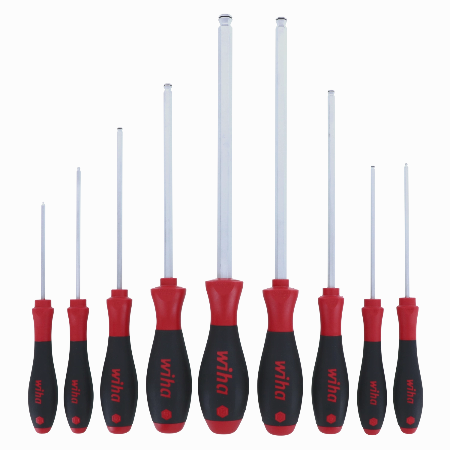 Wiha Tools 36790 MagicRing Ball End Screw Holding Hex Metric Screwdriver Set, 9 Pc.