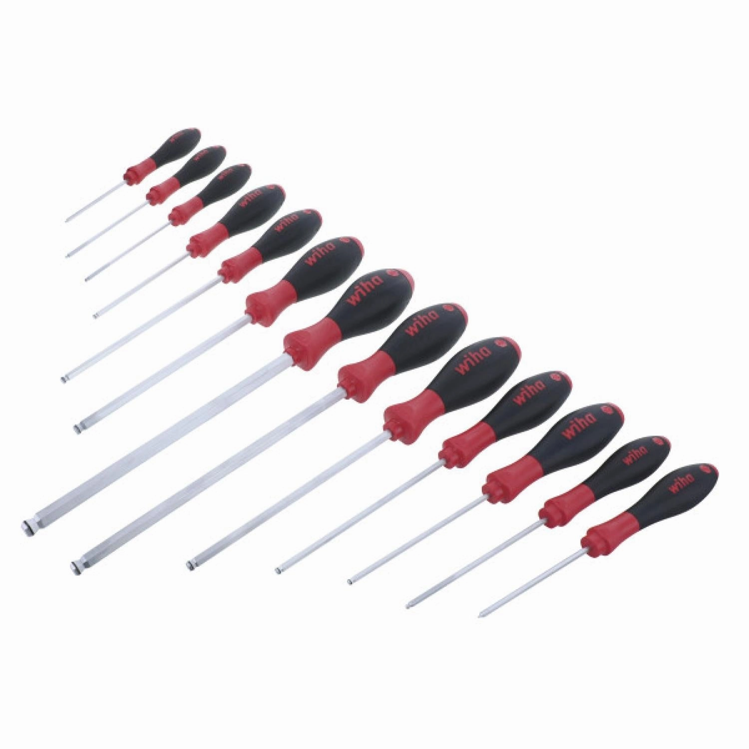 Wiha Tools 36795 MagicRing Ball End Screw Holding Hex Inch Screwdriver Set, 13 Pc.
