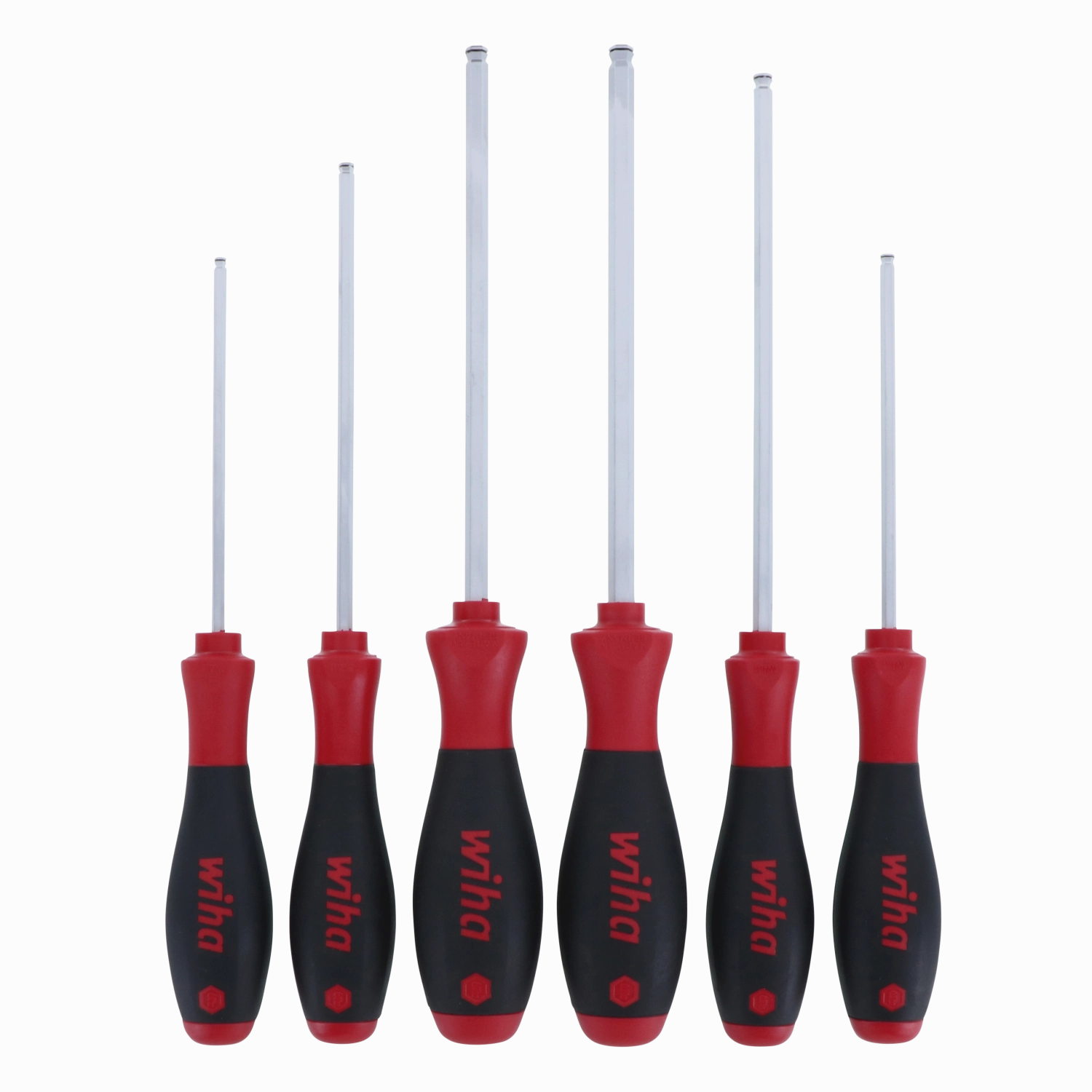 Wiha Tools 36796 MagicRing Ball End Screw Holding Hex Inch Screwdriver Set, 6 Pc.