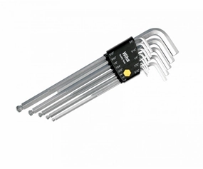 Wiha Tools 36998 Ball End Hex Long Arm Chrome Hex Inch L - Key Set, 13 Pc.