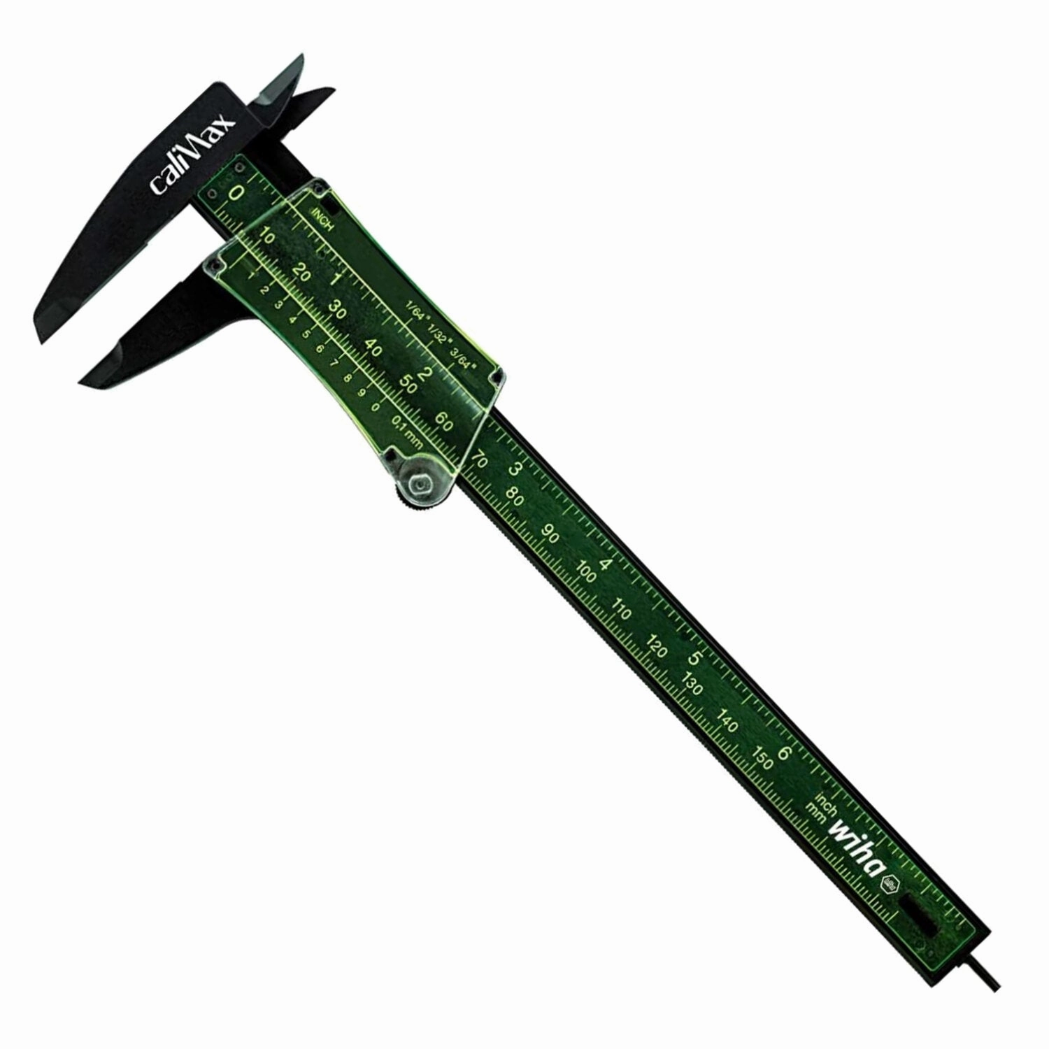Wiha Tools 41103 Vernier Caliper CaliMax, Metric and Inch, 6 Inches