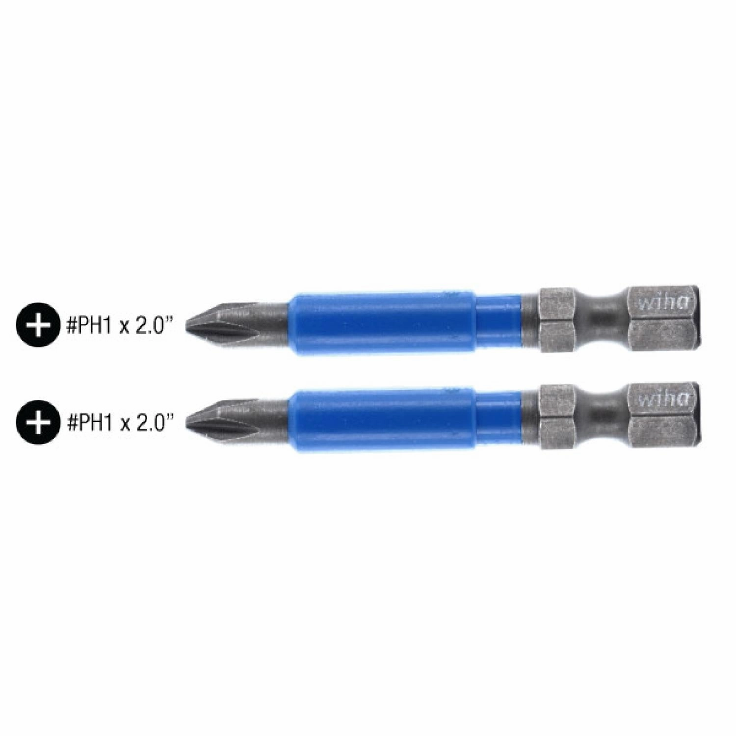 Wiha tools 70201 TerminatorBlue Impact Bit Phillips #1 - 2 Inch - 2 Pack