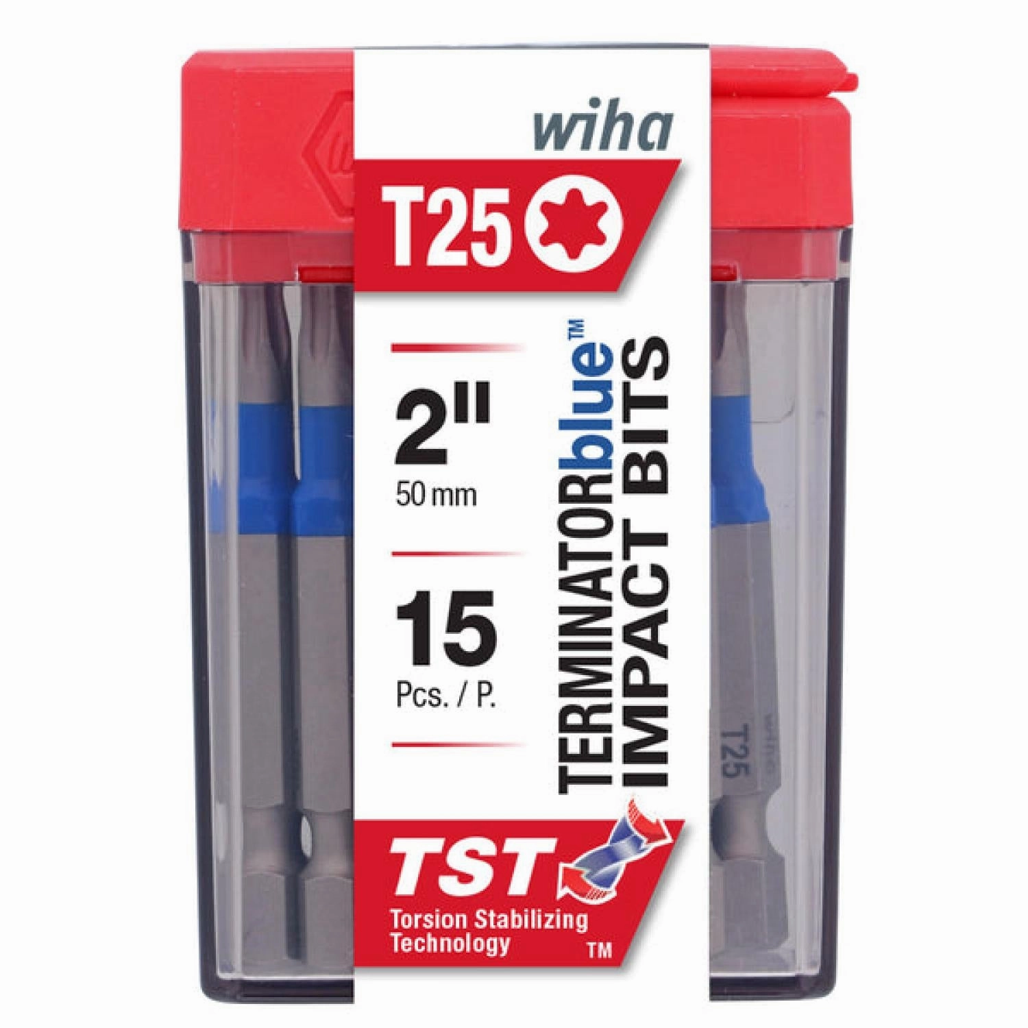 Wiha Tools 70260 TerminatorBlue Impact Bit TORX T25 - 2 Inch - 15 Pack