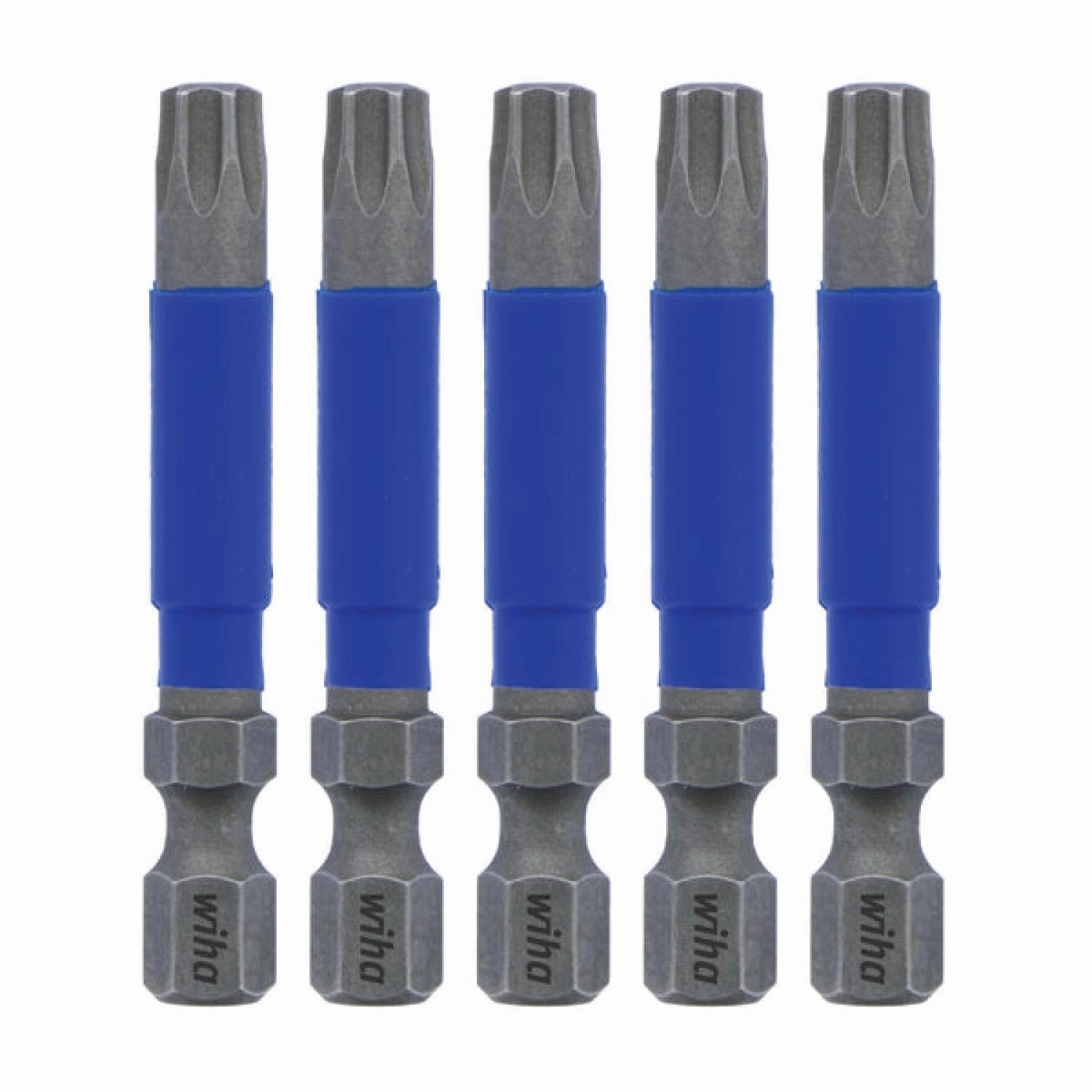 Wiha Tools 70279 TerminatorBlue Impact Bit TORX T30 - 2 Inch - 5 Pack
