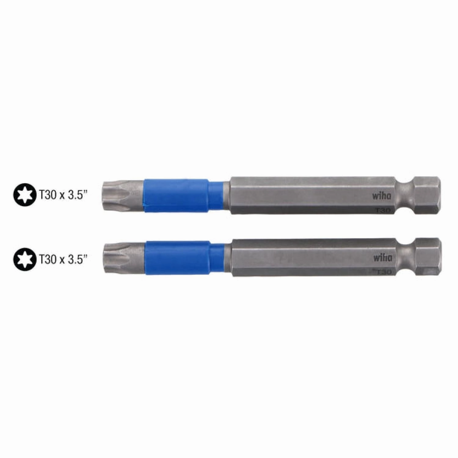 Wiha Tools 70322 TerminatorBlue Impact Bit TORX T30 - 3.5 Inch - 2 Pack