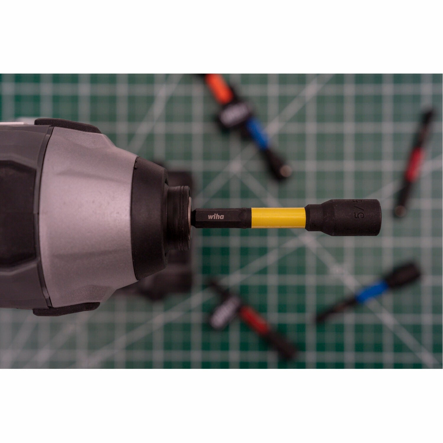 Wiha Tools 70489 Color-Coded Magnetic SAE Socket Adapter, 3 Pc.