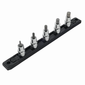 Wiha Tools 71393 Hex Inch Bit Socket Set, 3/8" Square Drive, 5 Pc.