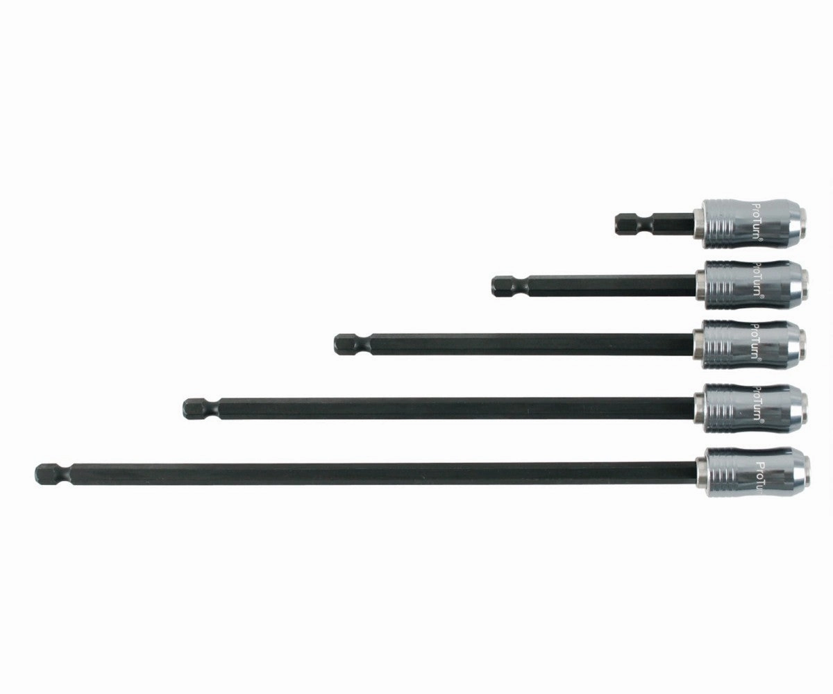 Wiha Tools 71474 Proturn Quick Release Magnetic Bit Holder Set, 1/4", 5 Pc.