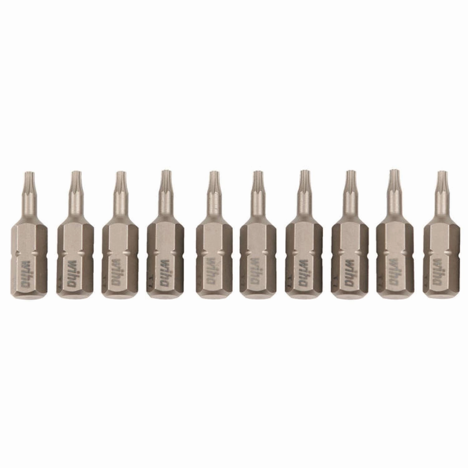 Wiha Tools 71507 T7 x 38mm TORX Insert Bit, 10 Pack