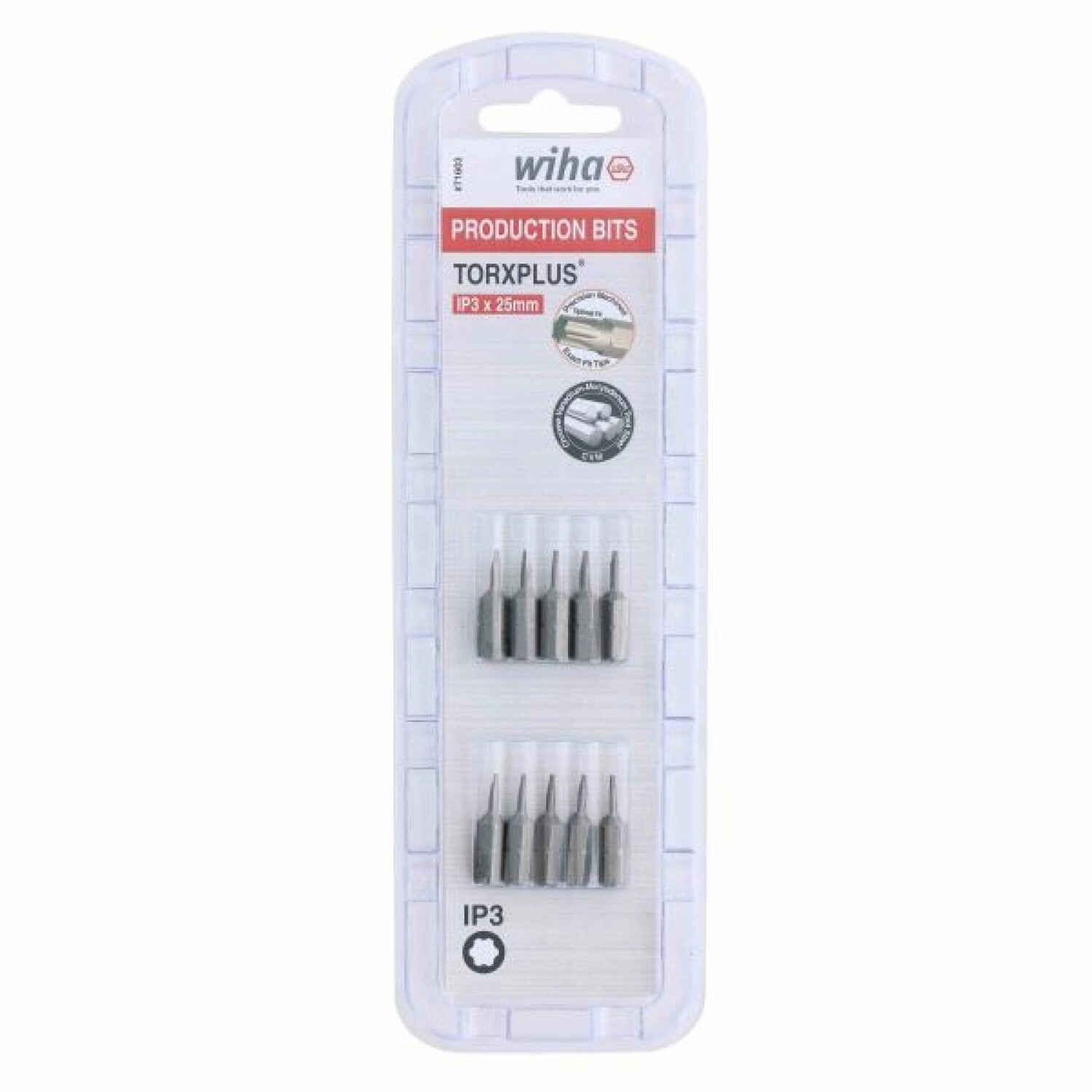Wiha Tools 71603 IP3 x 38mm TORX Plus Insert Bit, 10 Pack