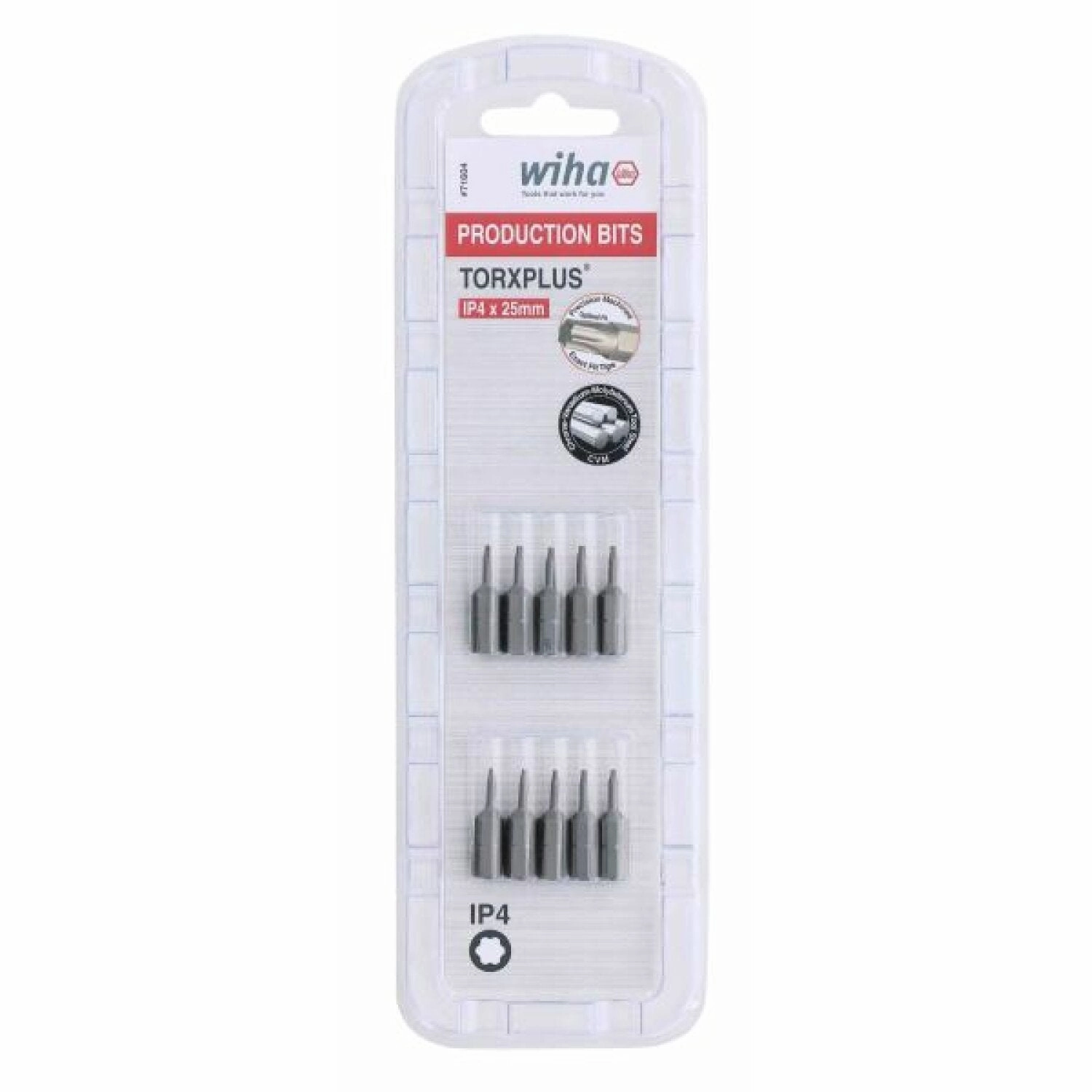 Wiha Tools 71604 IP4 x 38mm TORX Plus Insert Bit, 10 Pack