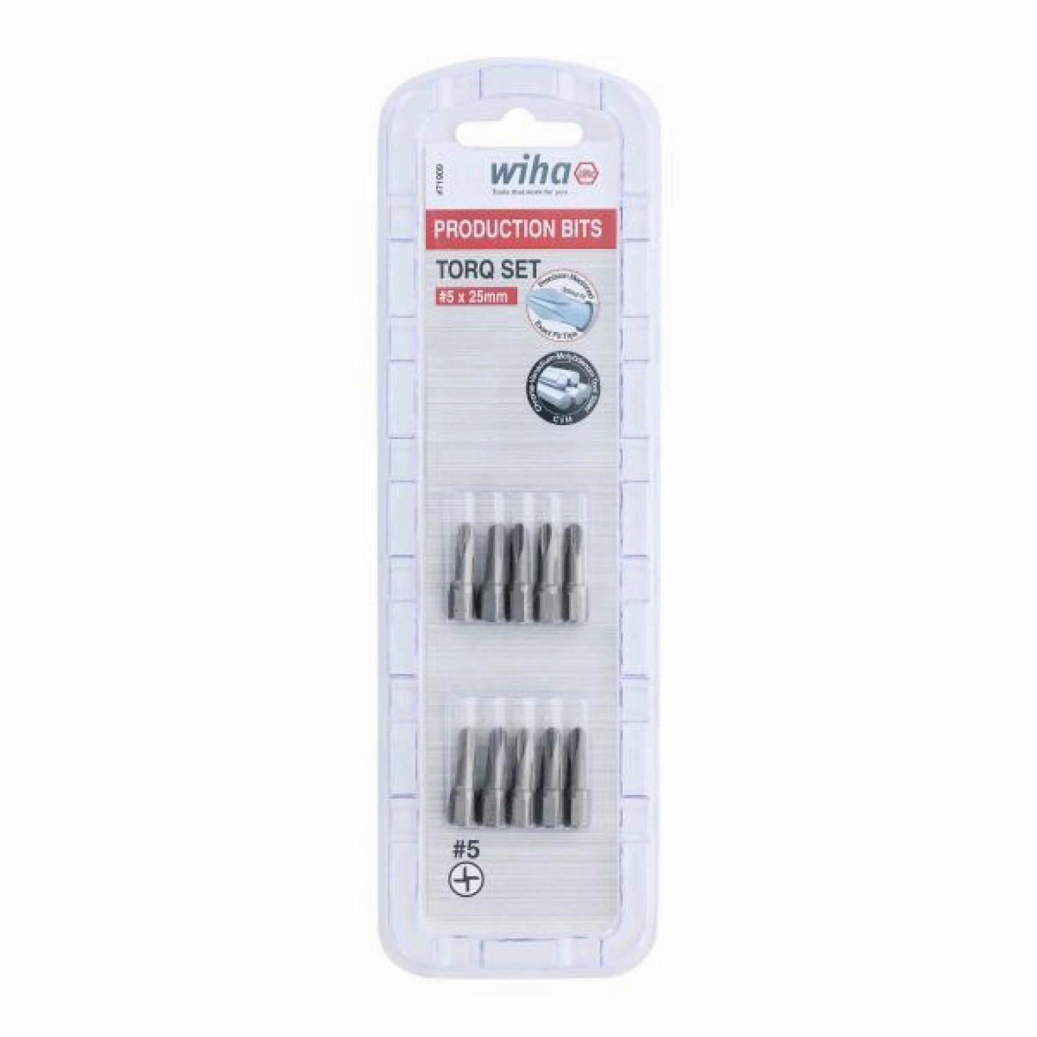 Wiha Tools 71909 Torq-Set Bit #5 - 25mm - 10 Pack