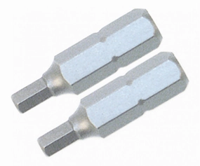 Wiha Tools 71984 Security Hex Insert Bit, 6.0 mm x 25 mm, 2 Pk.