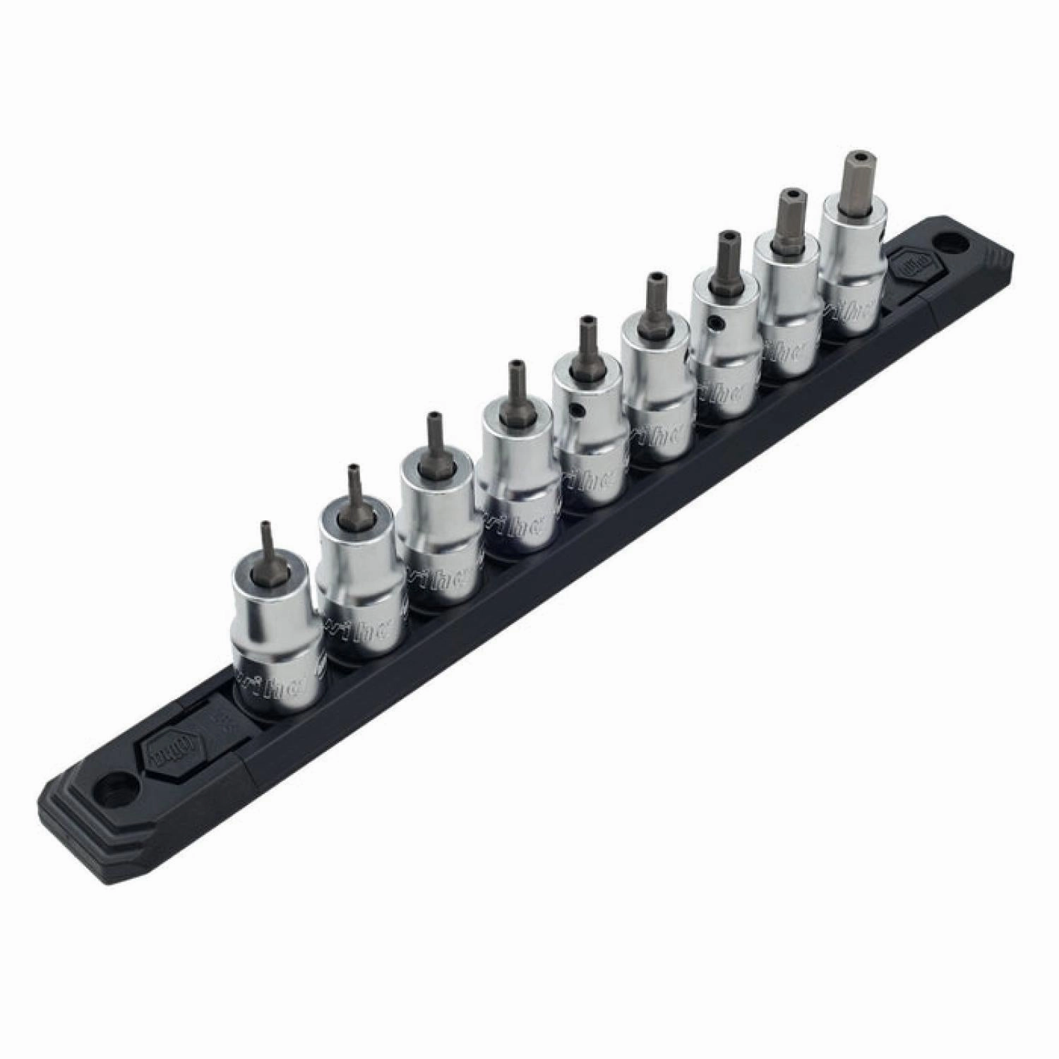 Wiha Tools 71999 9 Piece 3/8" Drive Security Hex Bit Socket Set - SAE