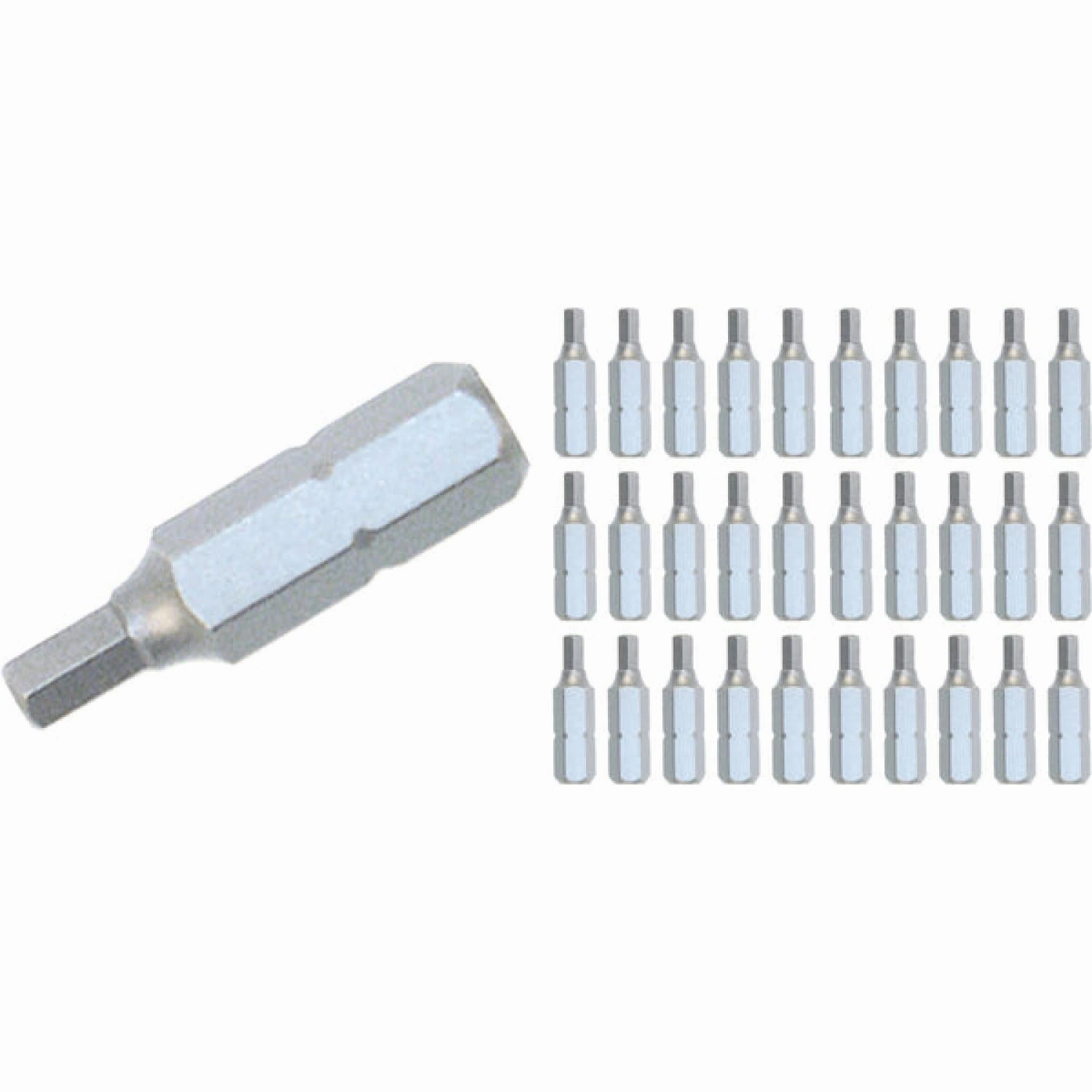 Wiha Tools 72587 Hex Contractor Insert Bit 6.0mm x 25mm - 30 Pack