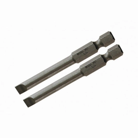 Wiha Tools 73905 Slotted Power Bit, 2.5 mm x 70 mm, 2 Pk.