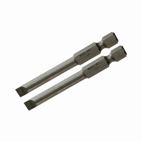 Wiha Tools 73908 Slotted Power Bit, 4.0 mm x 70 mm, 2 Pk.