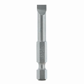 Wiha Tools 74018 Slotted Power Bit, 6.5 mm x 50 mm, 10 Pk.
