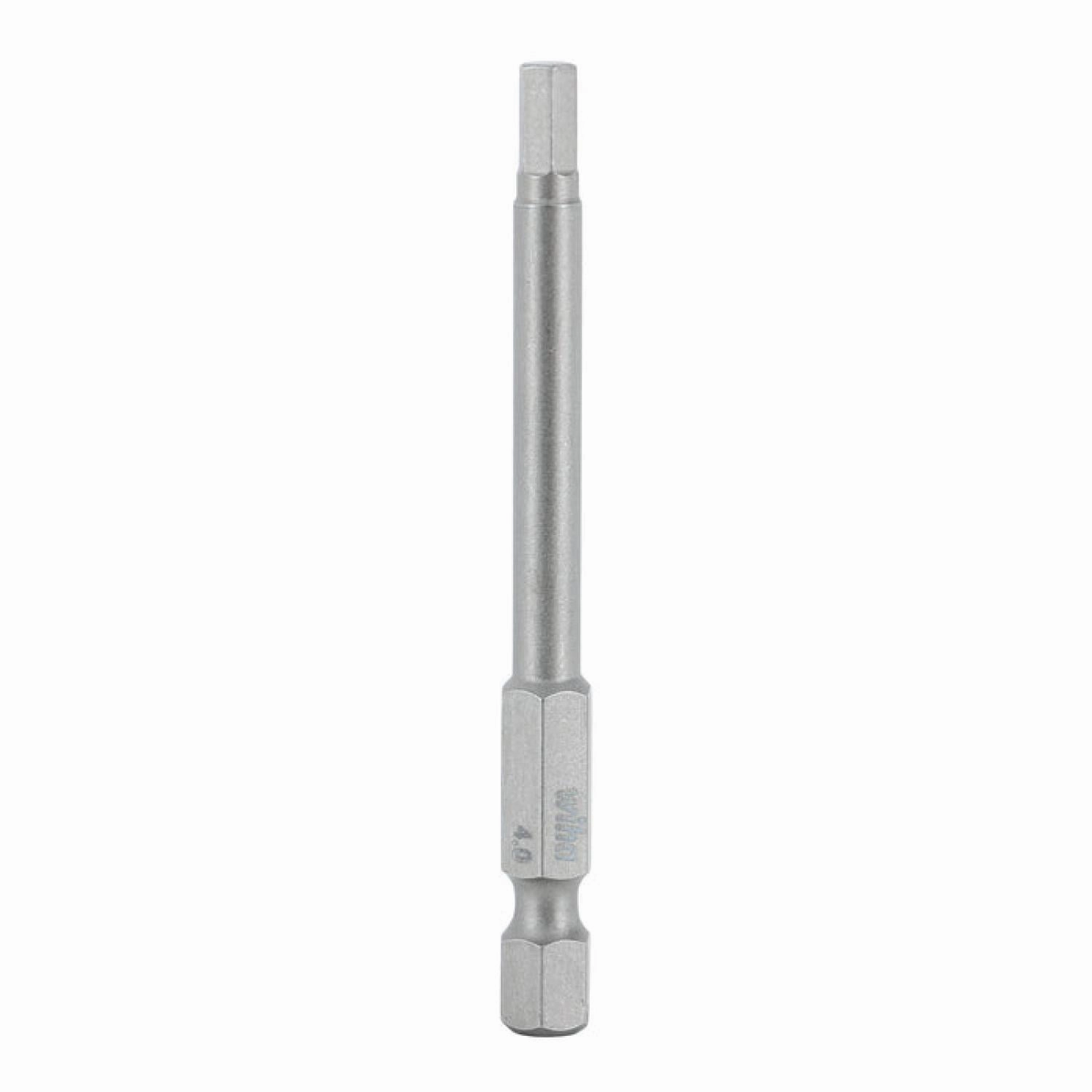 Wiha Tools 74354 Hex Metric Power Bit, 4.0 mm x 70 mm, 10 Pk.