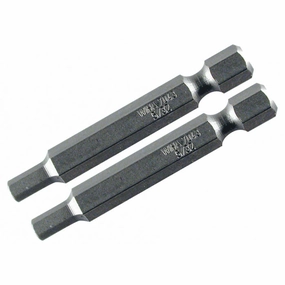 Wiha Tools 74364 Hex Metric Power Bit, 5.0 mm x 50 mm, 2 Pack