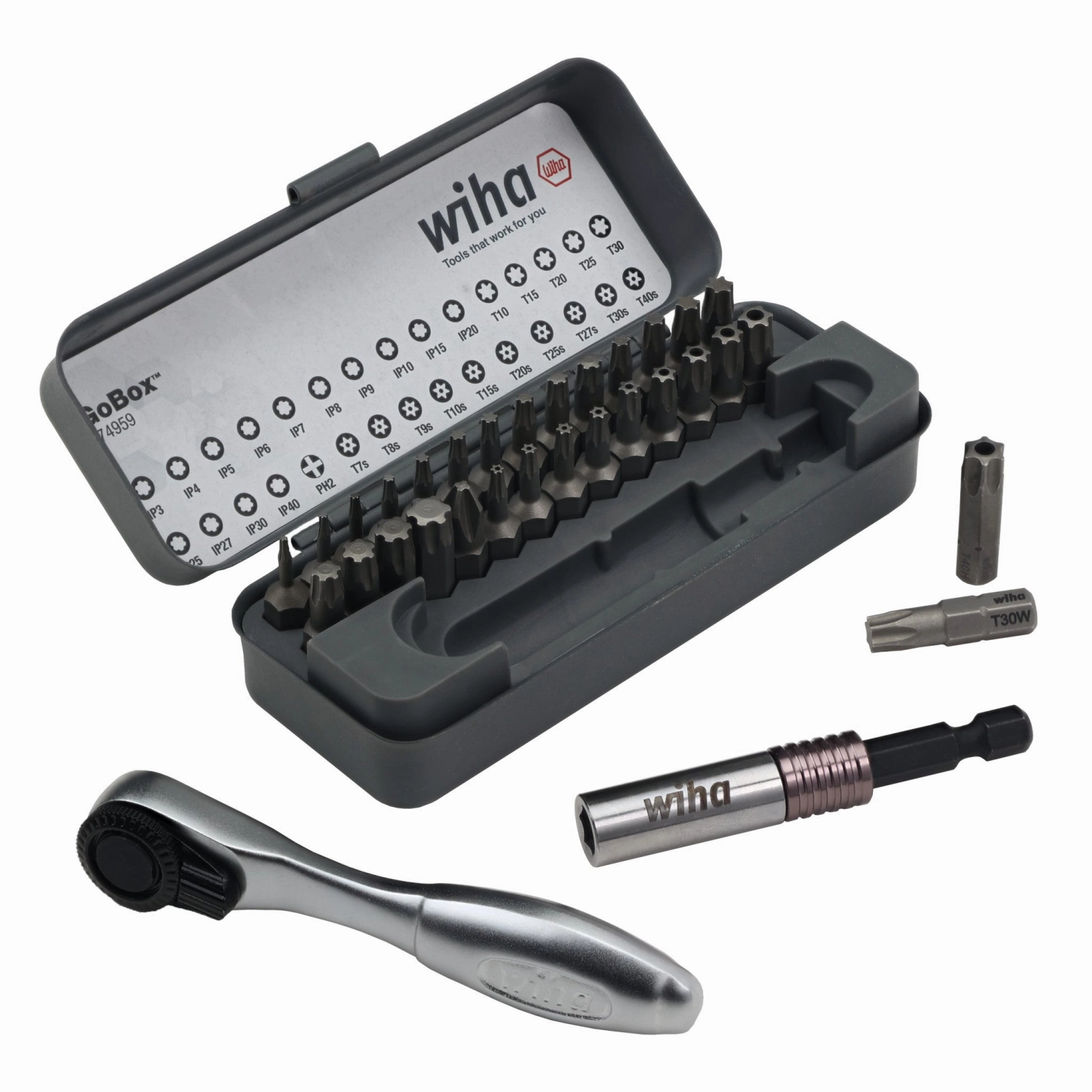 Wiha Tools 74959 GoBox Master Torx Bit Set, 32 Pc.