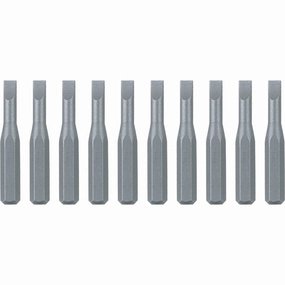 Wiha Tools 75603 System 4 Slotted Micro Bit, 1.2 mm x 28 mm, 10 Pk.