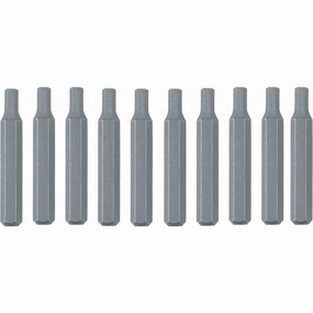 Wiha Tools 75633 System 4 Hex Inch Micro Bits, 3/32" x 28 mm, 10 Pk.