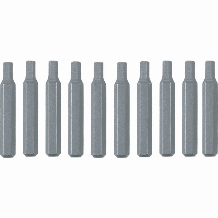 Wiha Tools 75633 System 4 Hex Inch Micro Bits, 3/32" x 28 mm, 10 Pk.
